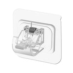 support mural adhésif transparent blanc clips couteaux serviettes ustensiles cuisine sacs main modernes pratiques
