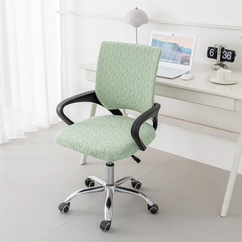 housses chaise vert pastel rayures ondulées élasthanne polyester élastique moderne étanche study