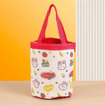 sac main tissu poignées détachables motif dessins animés blanc moderne opacité portable