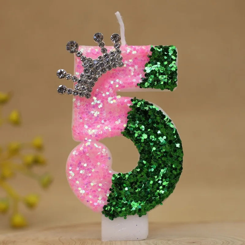 bougies numérotées pailletées rose vert blanc opaques festives tringle boîte rangement