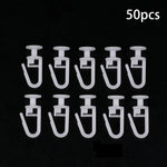 crochets rideau blancs modernes 50 pièces simples lisses opaques rideau douche