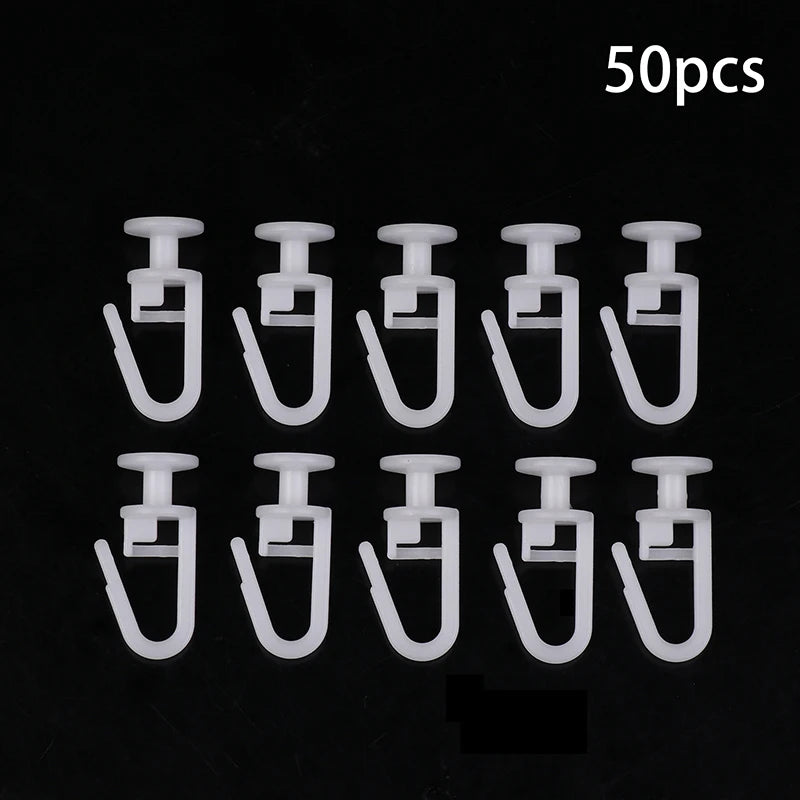 crochets rideau blancs modernes 50 pièces simples lisses opaques rideau douche