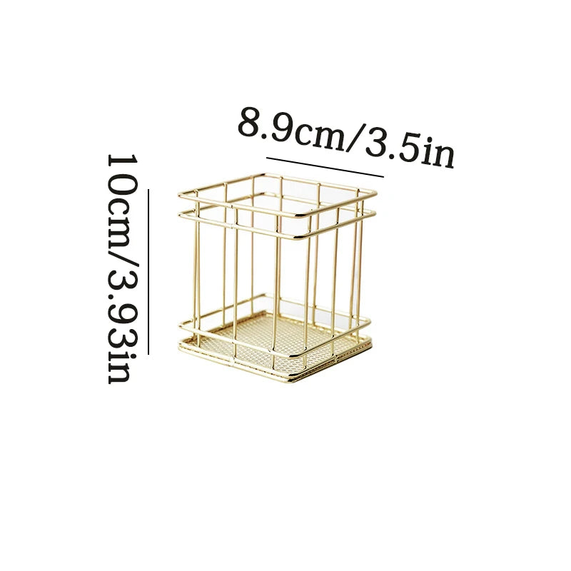 paniers rangement métal or rose gold maille fine moderne minimaliste respectueux environnement multifonctionnels