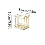 paniers rangement métal or rose gold maille fine moderne minimaliste respectueux environnement multifonctionnels