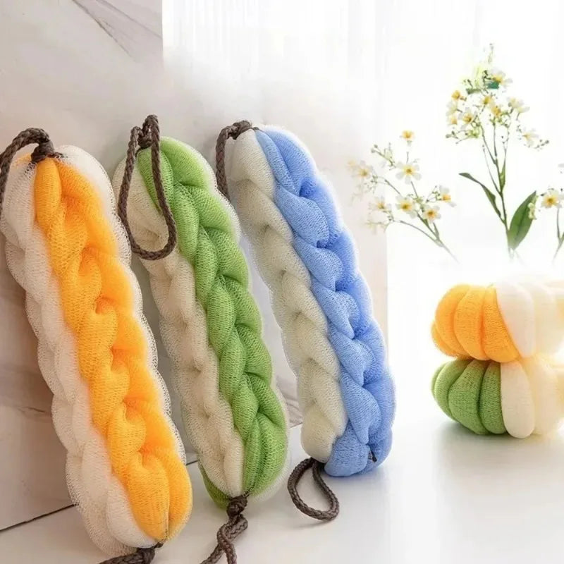 brosse bain tissu souple éponge tressée nettoyage bain massage soie microfibre modernes