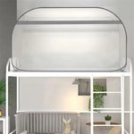 filet protection lit gris moderne pliable sans polyester coton durable voyage maison