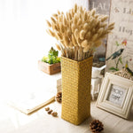 vases rotin tressé naturel rustique décoration maison fleurs séchées réutilisable