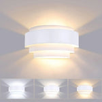applique murale led moderne blanc ronds concentriques cuisine chambre coucher salon entree étude