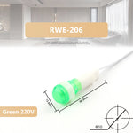 signal indicateur led rouge vert jaune 12v 220v 380v moderne câble blanc 10mm translucent