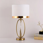 lampe table moderne or abat jour simple élégante barres verticales euro plug chambre coucher