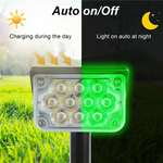 projecteur solaire extérieur ip65 led noir vert moderne minimaliste jardin
