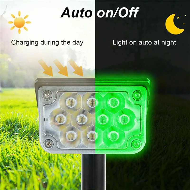 projecteur solaire extérieur ip65 led noir vert moderne minimaliste jardin