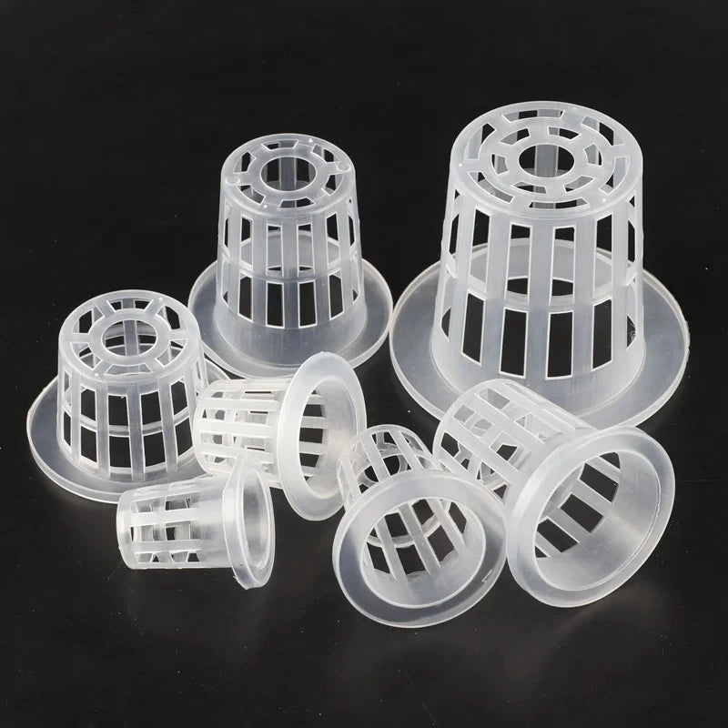 paniers hydroponiques blancs perforations circulaires modernes pots culture plantes aéroponique pépinièreClone