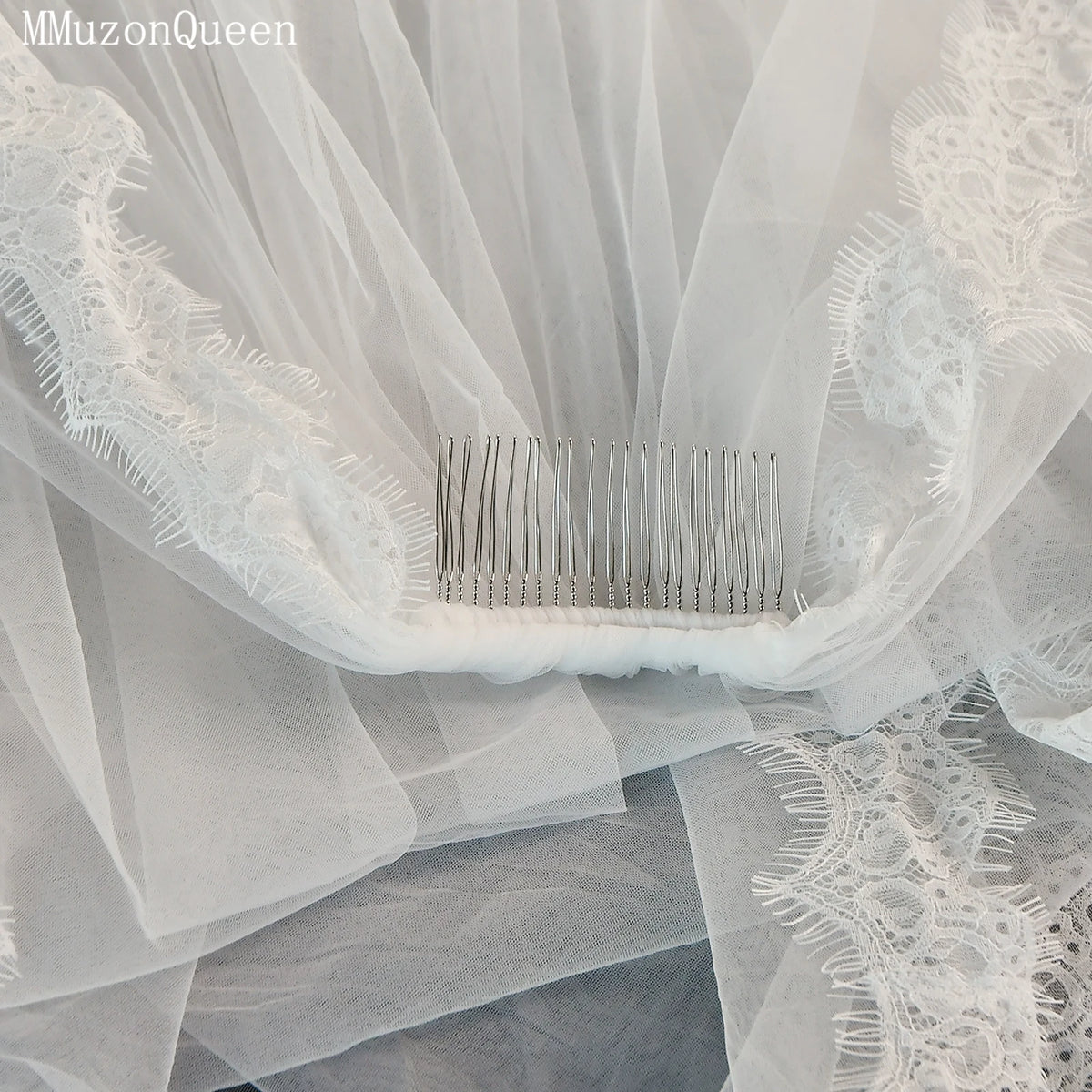 voile mariée blanc dentelle fine classique clips monocouche femme mariage translucide erotique off white