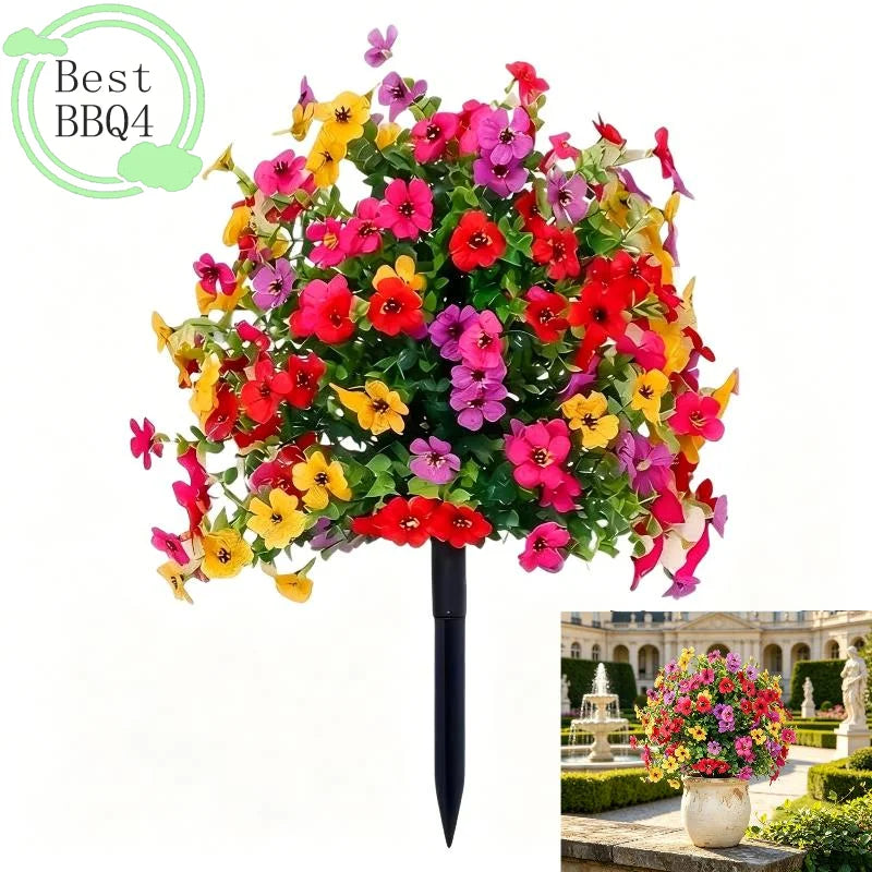 bouquet artificiel multicolore moderne élégant décoration intérieure tringle noire fleurs colorées détaillées opaques occasionnelle