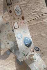 rubans washi autocollants semi transparents floral vintage romantique étoiles motifs géométriques
