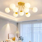 plafonnier moderne or noir boules translucides contemporain éclairage intérieur invisible led chambre salon