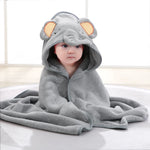 robe bain bébé animaux mignons gris blanc rose bleu douce confortable sortie plagewasher machine