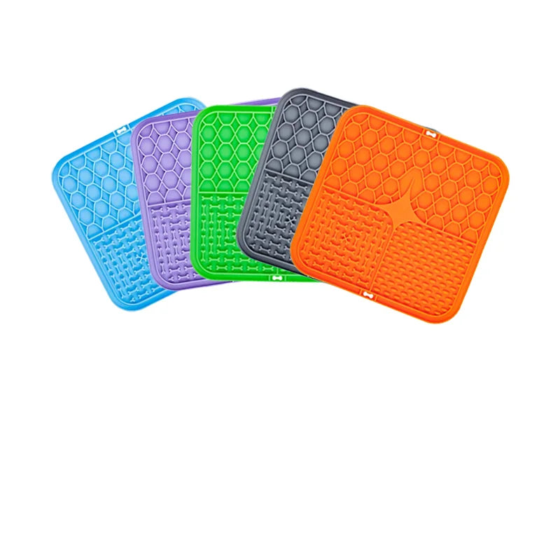 tapis nourriture silicone anti glisse anti etouffement bleu violet vert gris orange moderne slow
