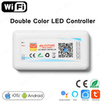 contrôleur led intelligent wifi rgb rgbw cct blanc moderne câbles fixations oriellets