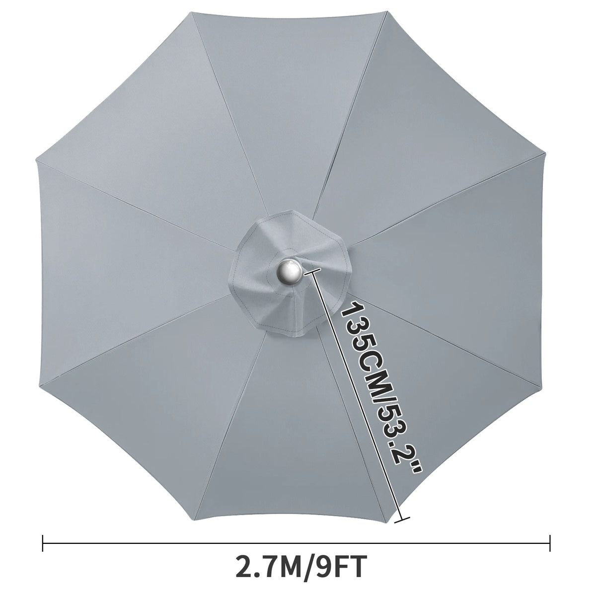 parapluie patio protection beige clair baleines moderne extérieur jardin remplacement toile supérieure