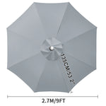 parapluie patio protection beige clair baleines moderne extérieur jardin remplacement toile supérieure