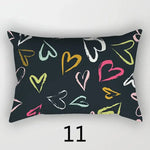taie d'oreiller rectangulaire 30x50cm housse coussin décoration moderne motif abstrait coton polyester