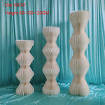 Décor festif vase blanc rayures moderne 100cm 120cm 80cm anniversaire mariage