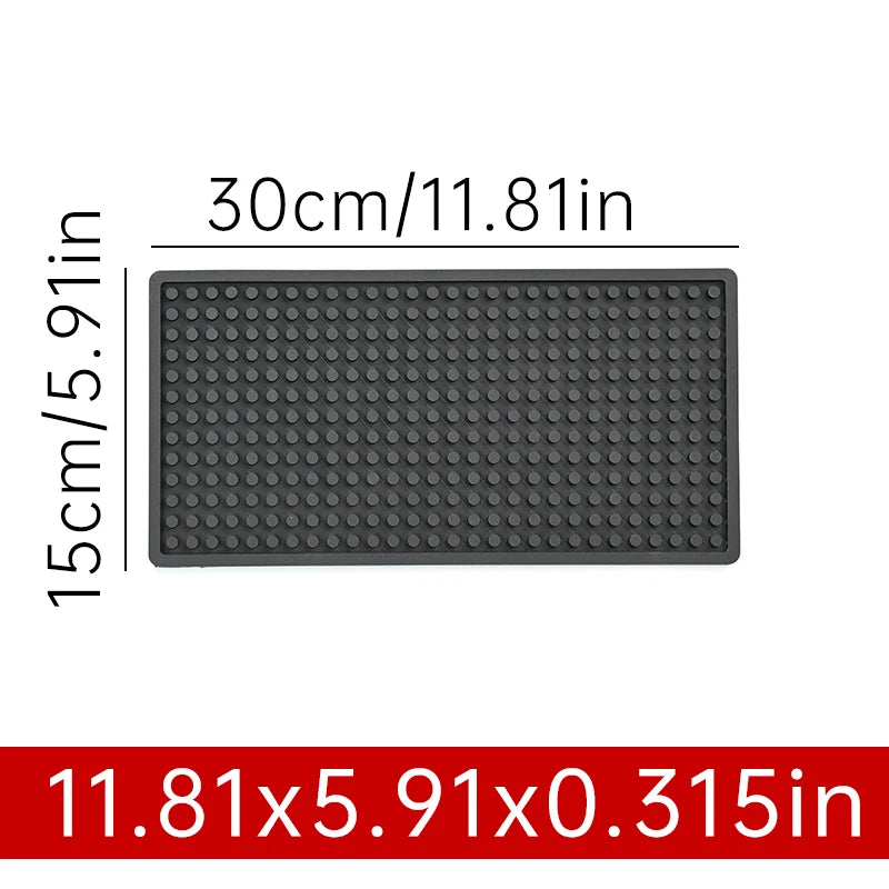 tapis bar noir perforé moderne antidérapant résistant chaleur drainage barista cocktail 45x30cm
