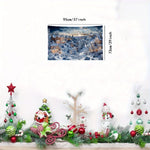 Différentes tailles disponibles pour tapisserie murale paysage de Noël