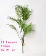 Plante artificielle palmier vert moderne 125cm feuilles plastique décoration intérieure extérieure