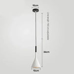 lustre led couleur rose blanc noir moderne minimaliste conique inversé opale chambre cuisine