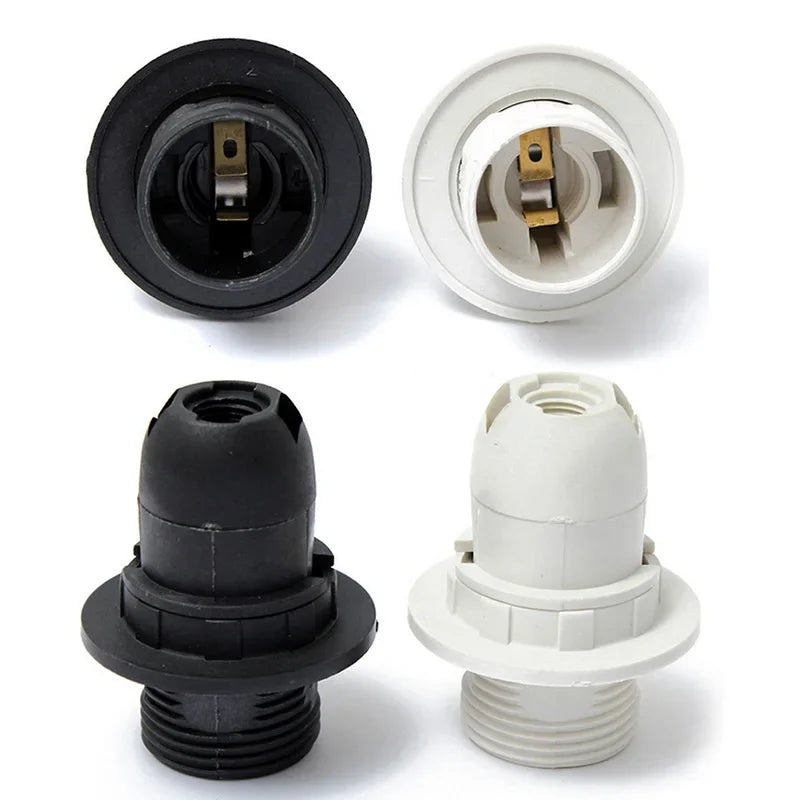 ampoule support socquette électrique noir blanc moderne rond lisse fixation anneaux pièces rechange