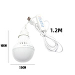ampoule led rechargeable blanc spherique moderne compact cable usb controle dimmable recharge batterie