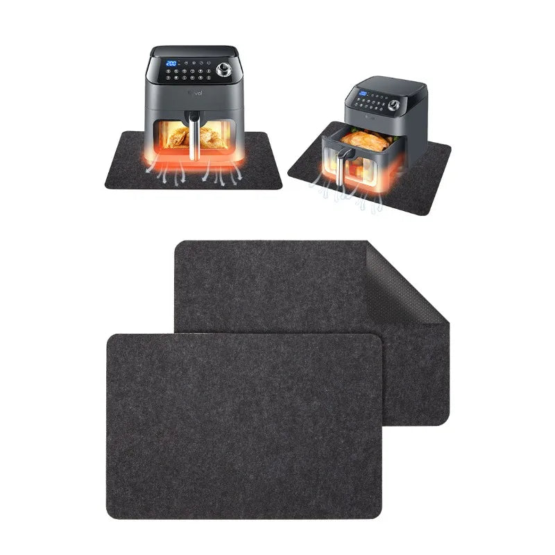 tapis protection moderne noir 44x30cm polyester adhésif isolation thermique résistant chaleur