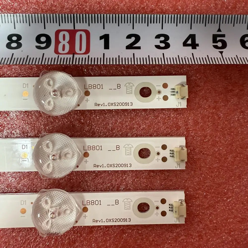 bandes lumineuses led blancs rectangulaires perforations modernes connecteurs électriques 80mm