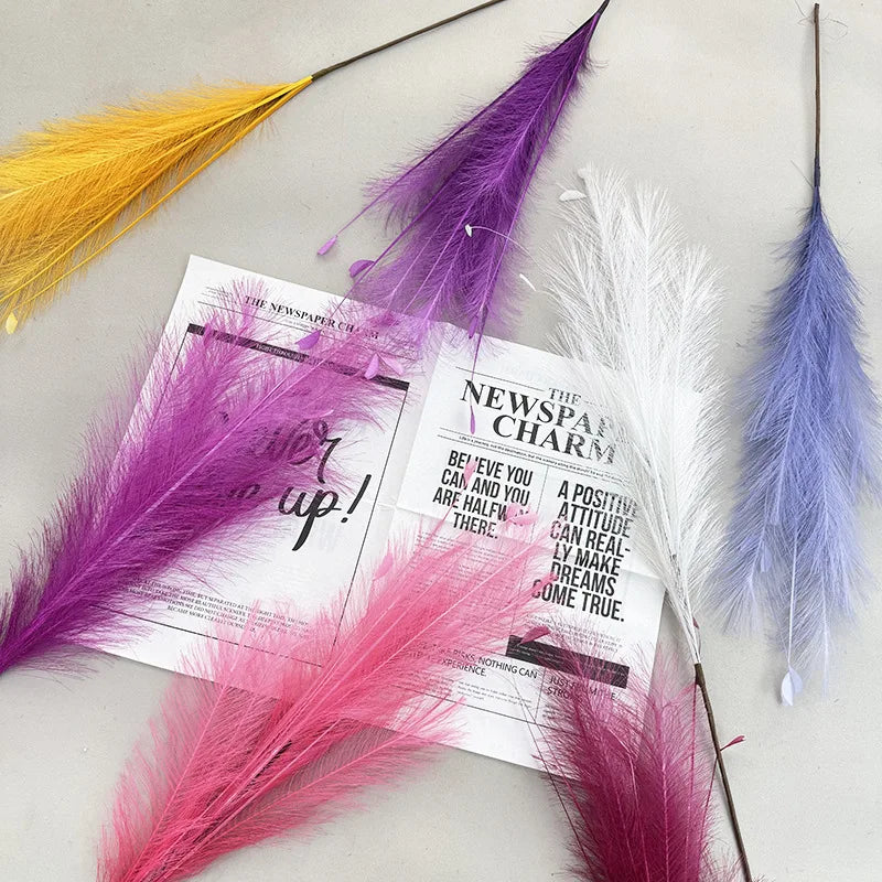 plumes artificielles violet rose blanc naturel décoration intérieure occasion mariage anniversaire baby shower