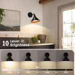 applique murale industrielle led rechargeable noir cuivre éclairage quotidien temporisation télécommande 15 couleursRGBOptimal
