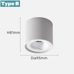 Spot lumineux moderne LED 12W blanc noir anti éblouissement détecteur mouvement 3000K 4000K 6000K