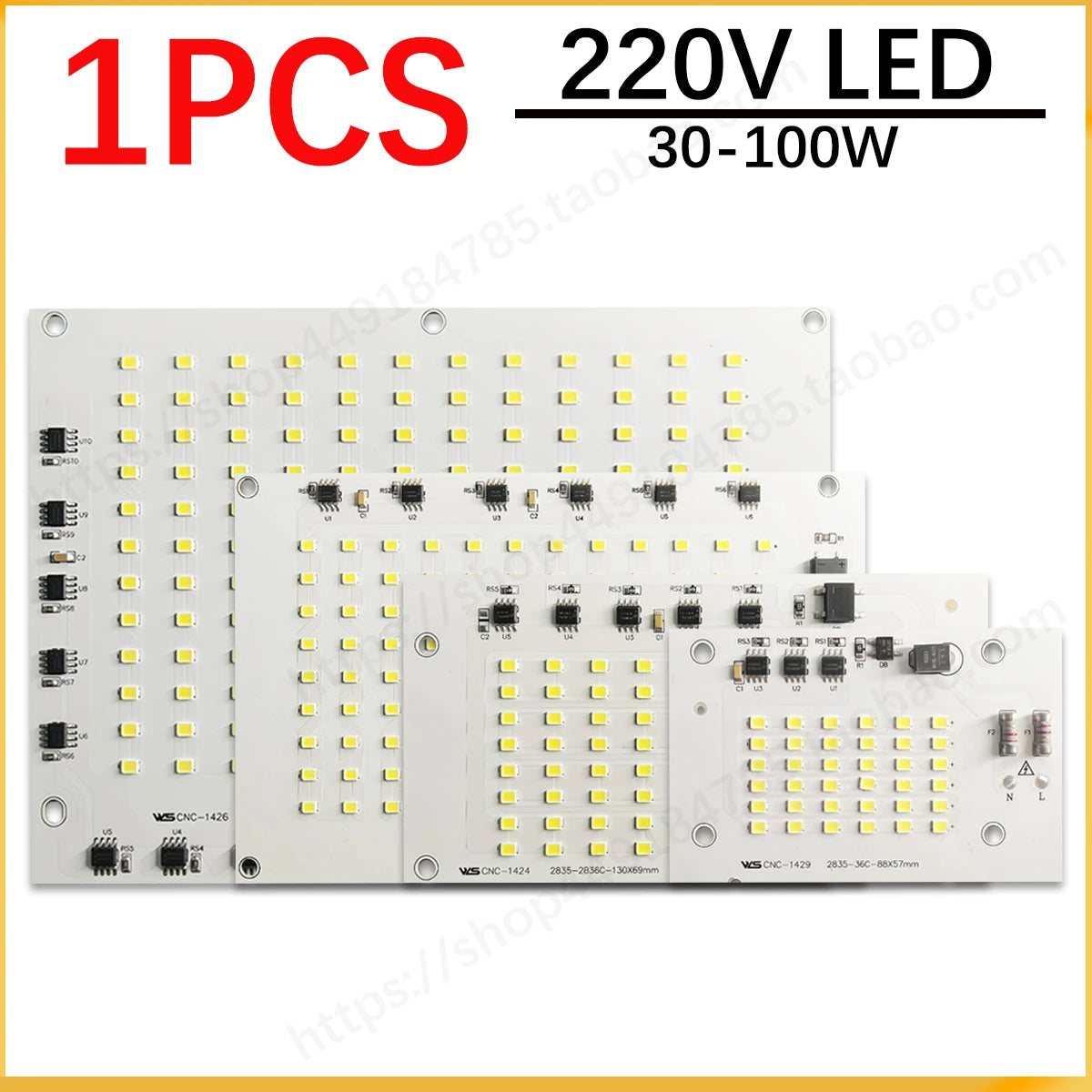 plaque led 100w 30w 50w 70w diodes blanc modernes circuits intégrés