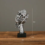décoration intérieure sculpture résine blanc argent or contemporaine détails sculpturaux base plate maison salon