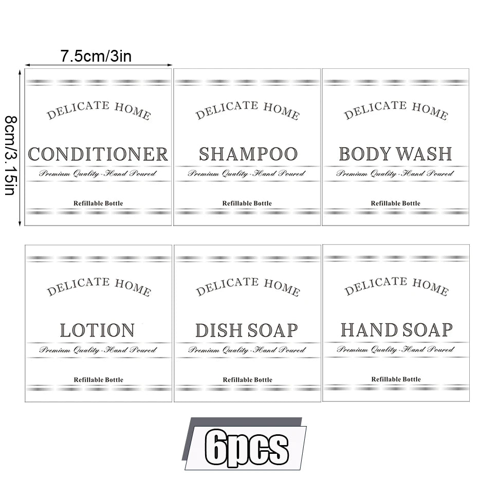 bouteilles shampooing après shampoing gel douche rechargeables transparentes marron noir blanches modernes pompes pression