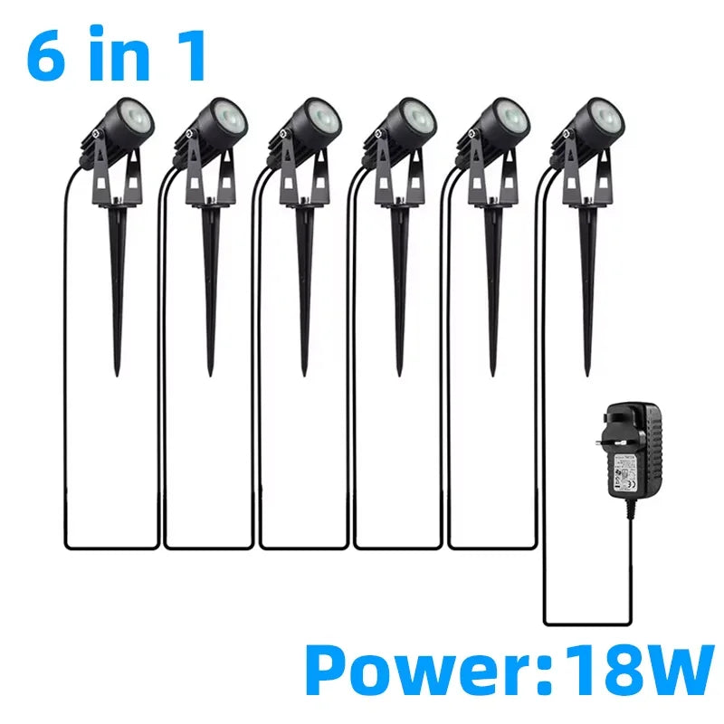 spots led paysagistes noirs modernes 12 tringle adaptableextérieur sécurité ip65 étanche