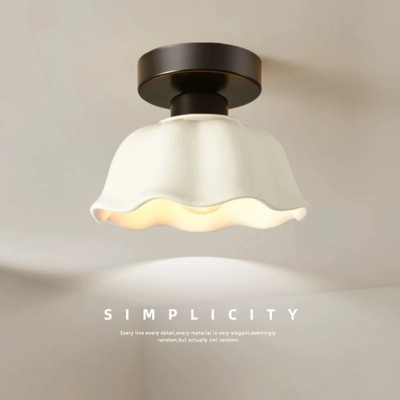 lampe moderne acrylique verre céramique blanc doré rayures horizontales minimaliste