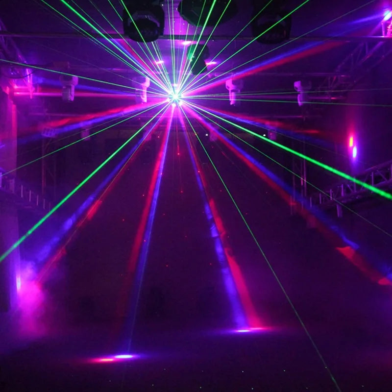 projecteur laser noir moderne effet lumière colorée scène dj autonome flux lumineux