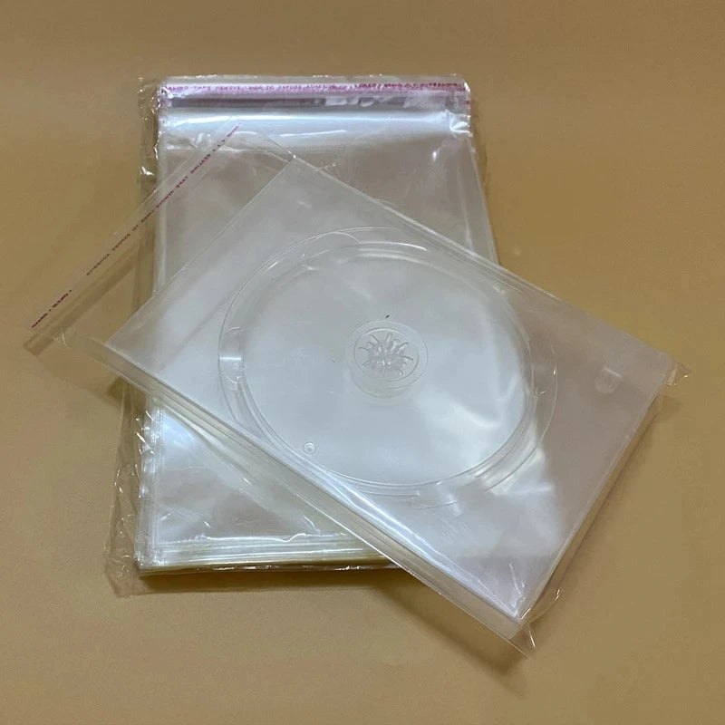 sacs rangement autoadhésifs transparents réutilisables pliables cd dvd salon écologiques