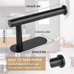 porte serviettes papier noir adhésif moderne salle bains papier toilette cuisine rouleau support étanche