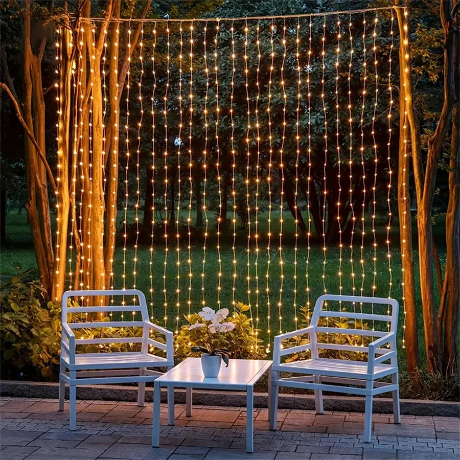 guirlande lumineuse led étoiles blanc chaud moderne clips usb modes festive noël mariage