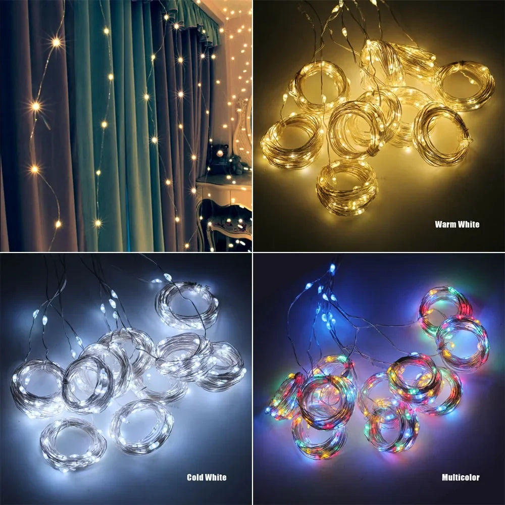 guirlande lumineuse multicolore led 3m blanc chaud blanc froid décoration noël moderne chambre salon