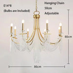 lustre pendentif doré cristal transparent classique chambre salon facile